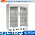 Supermarket Transparent Glass Door Vertical Cold Showcase Beverage Visi Cooler